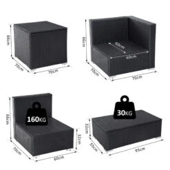 Outsunny Rattan Corner Sofa Set - Black 13 Outsunny Rattan Corner Sofa Set - Black -Home Furnishing Serie Shop na2a1217eecc28ae5 jpg