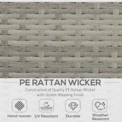 Outsunny Rattan Sofa Set With Footstools - Grey -Home Furnishing Serie Shop nnua091818b379345 jpg