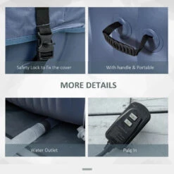 Outsunny Inflatable Hot Tub Spa Square For 4-6 People 180cm - Dark Blue -Home Furnishing Serie Shop pABd4d18041c9642a jpg