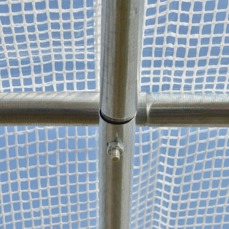 Outsunny Greenhouse Polytunnel 3x2x2m - White 8 Outsunny Greenhouse Polytunnel 3x2x2m - White - Image 8