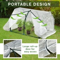 Outsunny 99x71x60cm Mini PVC Cover Steel Frame Greenhouse 14 Outsunny 99x71x60cm Mini PVC Cover Steel Frame Greenhouse -Home Furnishing Serie Shop r8Ab1017edc605c99