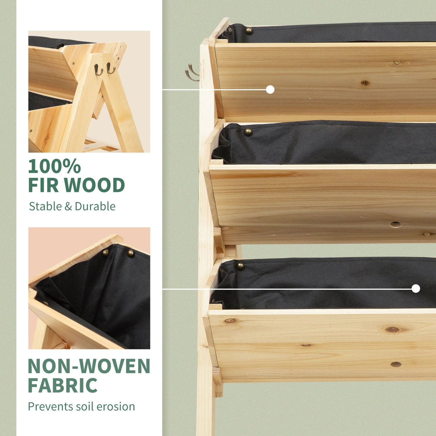 OUTSUNNY 3 Tier Garden Bed 4 OUTSUNNY 3 Tier Garden Bed - Image 4