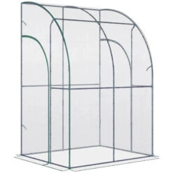 Outsunny Greenhouse Lean To 143x118x212 Cm - Clear