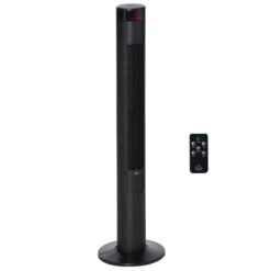 HOMCOM Tower Fan 46" Oscillating With Remote Control 117cm - Black