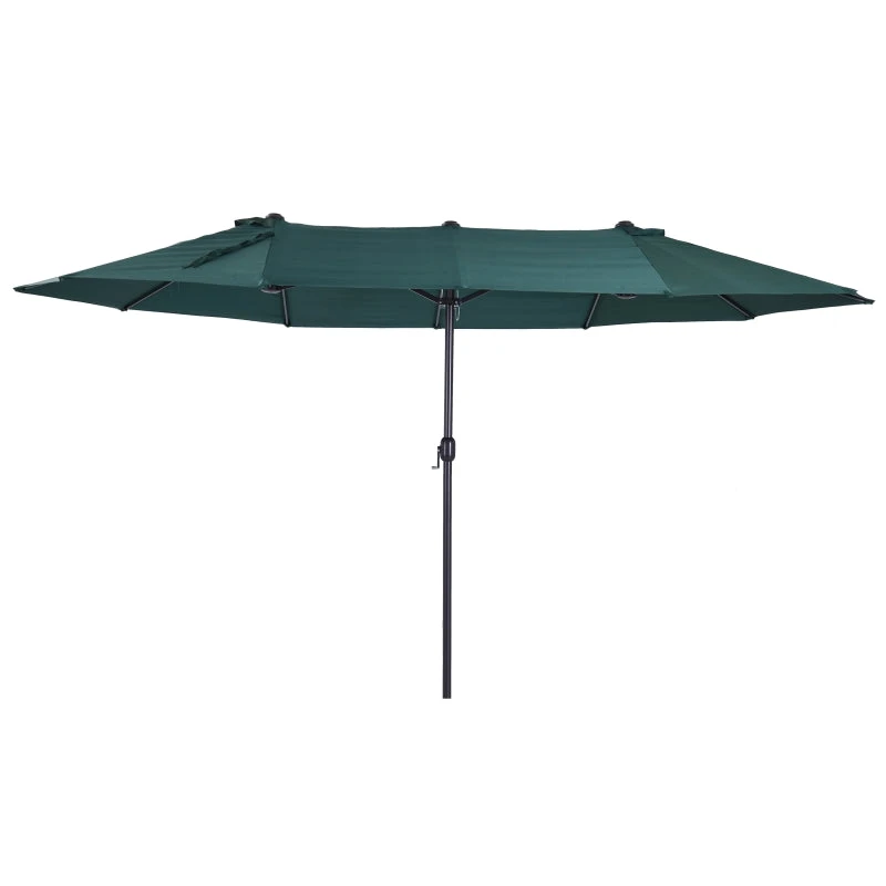 Oasis 4.6 M Double-Sided Umbrella Parasol - Green 2 Oasis 4.6 M Double-Sided Umbrella Parasol - Green - Image 2
