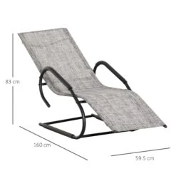 Outsunny Patio Lounge Chair - Grey 11 Outsunny Patio Lounge Chair - Grey -Home Furnishing Serie Shop tCKa1217edc650121