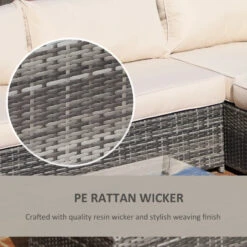 Outsunny Rattan Corner Sofa Set With Coffee Table - Beige 18 Outsunny Rattan Corner Sofa Set With Coffee Table - Beige -Home Furnishing Serie Shop tU188c17fc12b9ab6 jpg