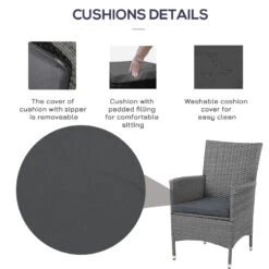 Outsunny Rattan Bistro Set 3pc - Grey -Home Furnishing Serie Shop tc3b1017eecc2a6ec jpg