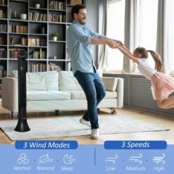 HOMCOM Tower Fan 91.5cm - Black -Home Furnishing Serie Shop tqZ4d817e70daf153