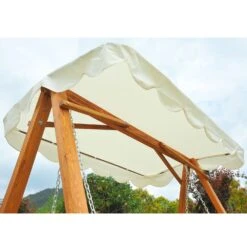 Outsunny 3 Seater Canopy Swing Bench - Cream White 13 Outsunny 3 Seater Canopy Swing Bench - Cream White -Home Furnishing Serie Shop u8l45b17dc29ce89a