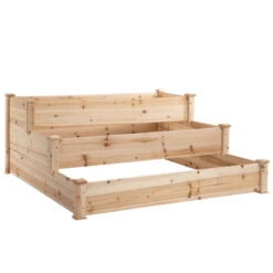 Outsunny Wooden Raised Bed 3-Tier Planter Kit Elevated Box Outdoor Stand -Home Furnishing Serie Shop uEZ98a185a3f24dc5