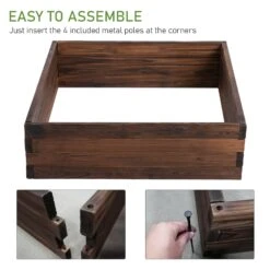 Outsunny Wooden Raised Garden Bed Planter 80 X 80cm -Home Furnishing Serie Shop uKAb1017ee2cf0902 83f088ac 5a91 4273 9176 e12a19e31b24