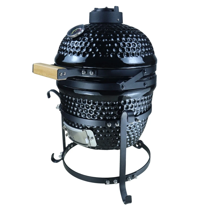 Outsunny Cast Iron Ceramic Kamado Charcoal BBQ Oven 1 Outsunny Cast Iron Ceramic Kamado Charcoal BBQ Oven