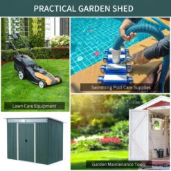 Outsunny Metal Garden Shed 260L X 133W X 200Hcm - Green 15 Outsunny Metal Garden Shed 260L X 133W X 200Hcm - Green -Home Furnishing Serie Shop vE288c18746d3c0b0 jpg