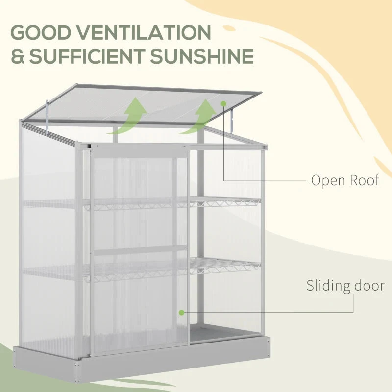 Outsunny Sun Plate 3-Tier Greenhouse 12 Outsunny Sun Plate 3-Tier Greenhouse - Image 12