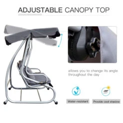 Outsunny Swing Seat 3 Seater - Grey 13 Outsunny Swing Seat 3 Seater - Grey -Home Furnishing Serie Shop wQNa091859afdf2a2 jpg