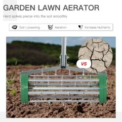 Outsunny Rolling Lawn Aerator -Home Furnishing Serie Shop wkca1617dc4c23abb