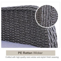 Outsunny Garden Sofa Chair & Stool With Table Set - Grey 16 Outsunny Garden Sofa Chair & Stool With Table Set - Grey -Home Furnishing Serie Shop wnp88c17eecc2916a jpg