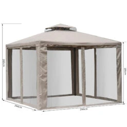 Outsunny Outdoor Gazebo 295L X 295W X 263Hcm-Taupe -Home Furnishing Serie Shop x6Rd5117dc2c183b1 jpg