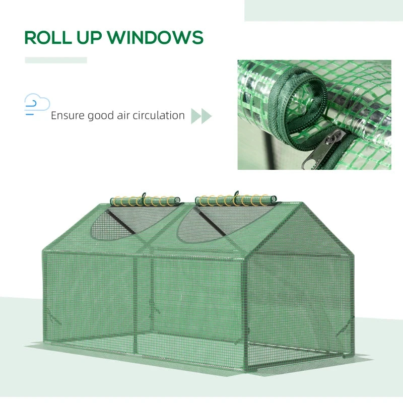 Outsunny Mini Greenhouse 119 X 60 X 60 Cm - Green 5 Outsunny Mini Greenhouse 119 X 60 X 60 Cm - Green - Image 5