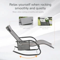 Outsunny Lounger Rocking Chair - Grey 16 Outsunny Lounger Rocking Chair - Grey -Home Furnishing Serie Shop xYX75618746d3c5e8 jpg