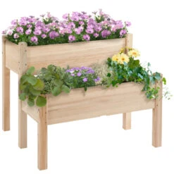 Outsunny 2-Piece Solid Fir Wood Plant Raised Bed 19 Outsunny 2-Piece Solid Fir Wood Plant Raised Bed -Home Furnishing Serie Shop yxu98a1811e13ec5e jpg