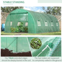 Outsunny Greenhouse Tunnel 6 X 3 M - Green 15 Outsunny Greenhouse Tunnel 6 X 3 M - Green -Home Furnishing Serie Shop zbA88c17f0653fc54 jpg