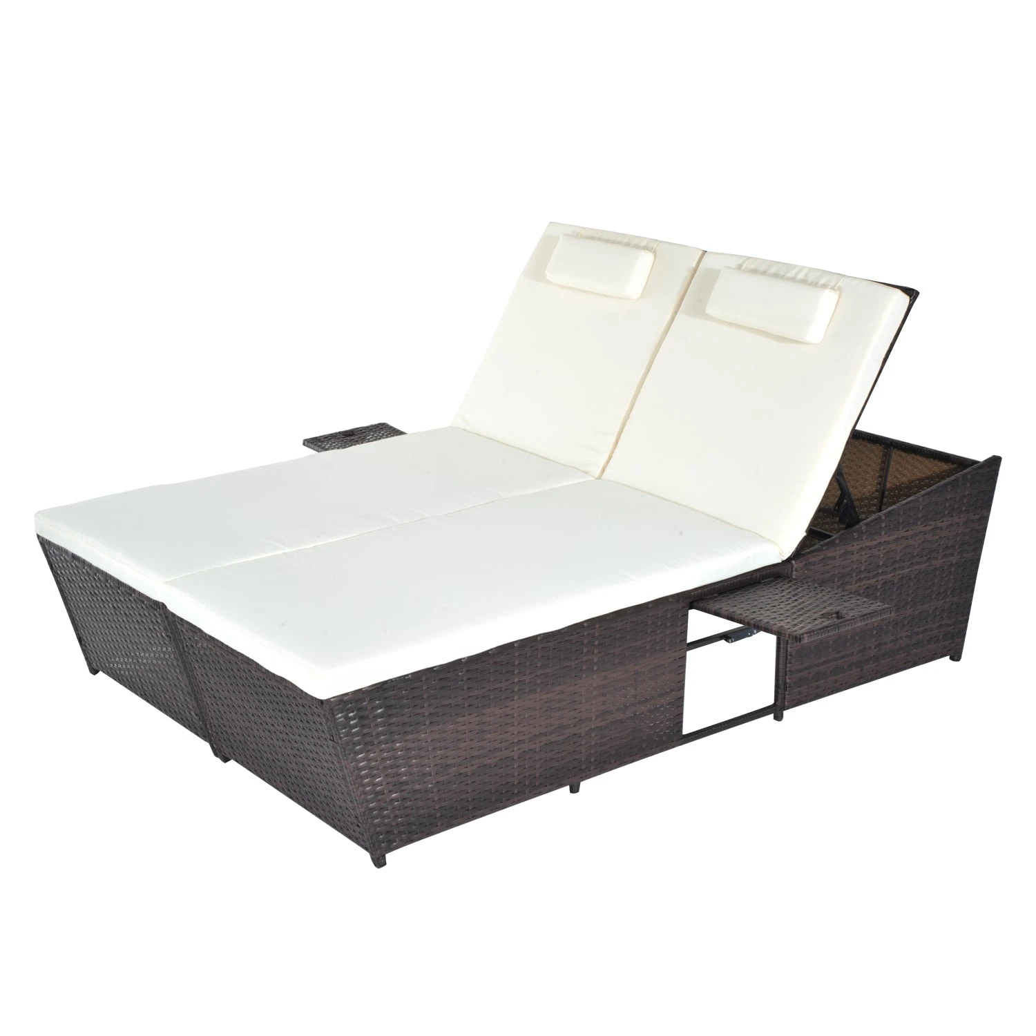 Outsunny Rattan Double Lounge 1 Outsunny Rattan Double Lounge