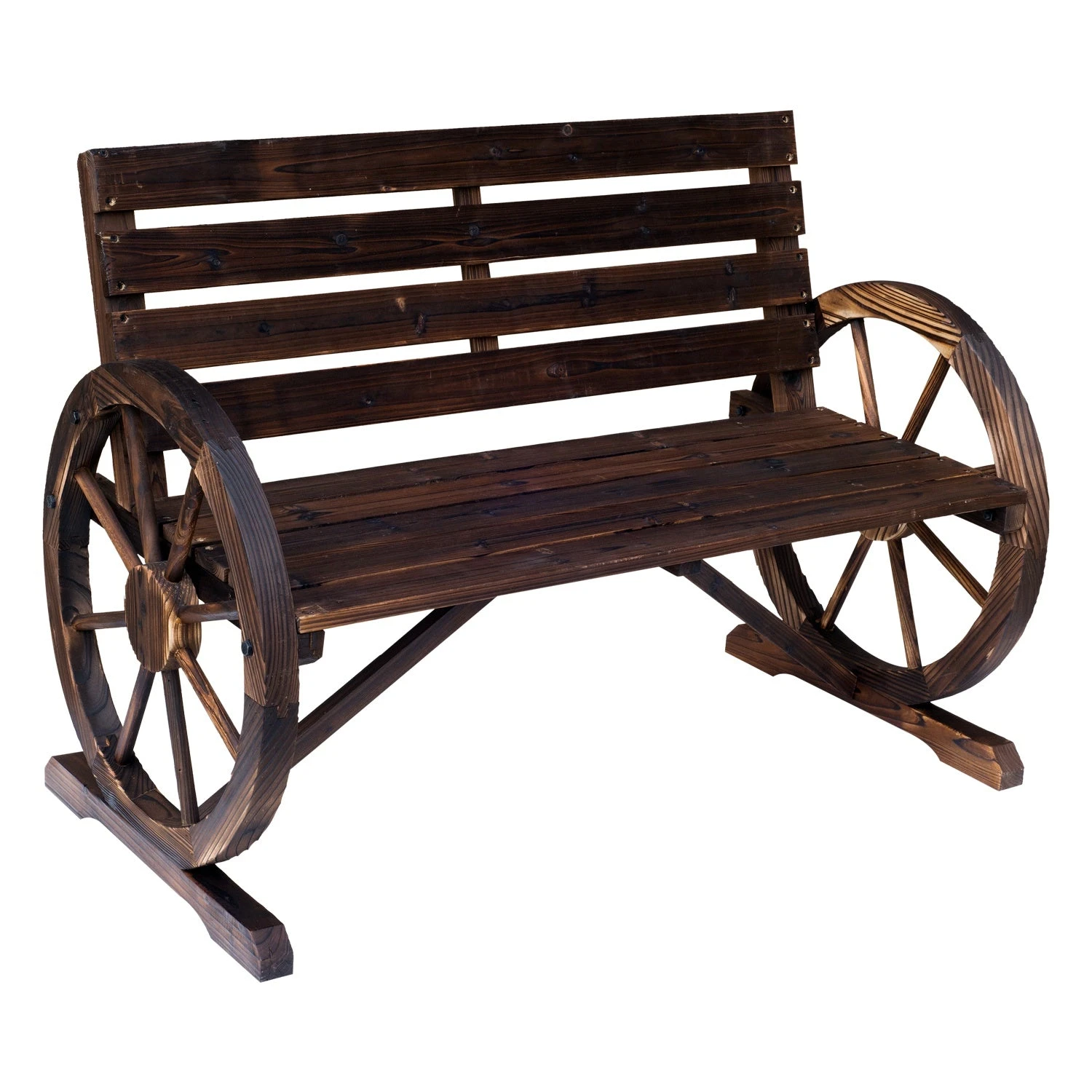 Outsunny Garden Bench - Brown 1 Outsunny Garden Bench - Brown