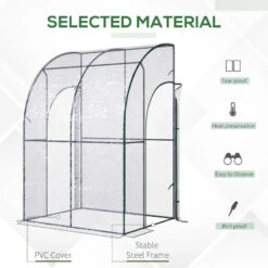 Outsunny Greenhouse Lean To 143x118x212 Cm - Clear 15 Outsunny Greenhouse Lean To 143x118x212 Cm - Clear -Home Furnishing Serie Shop zyUa0917ee2cf1040 jpg